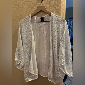 Steve Madden Silver Sparkle Cardigan